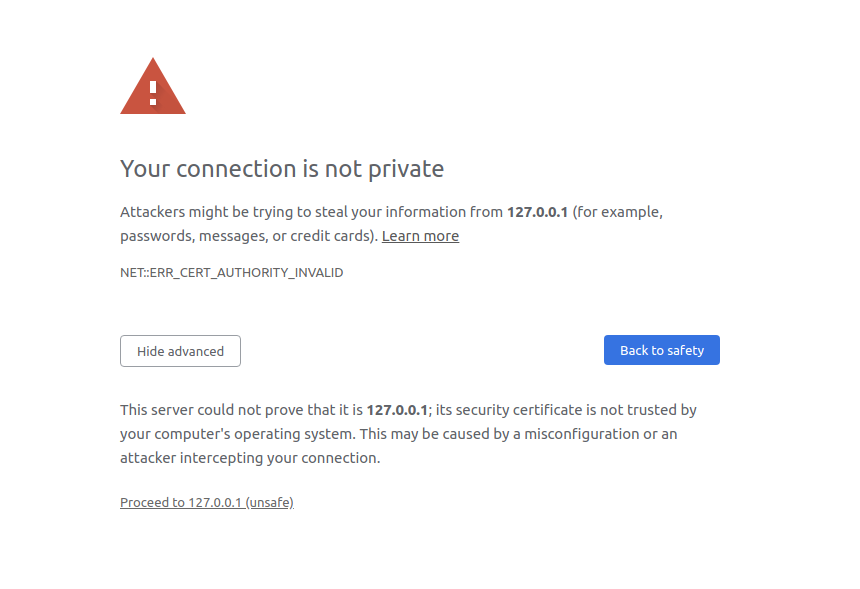 Connection is not private